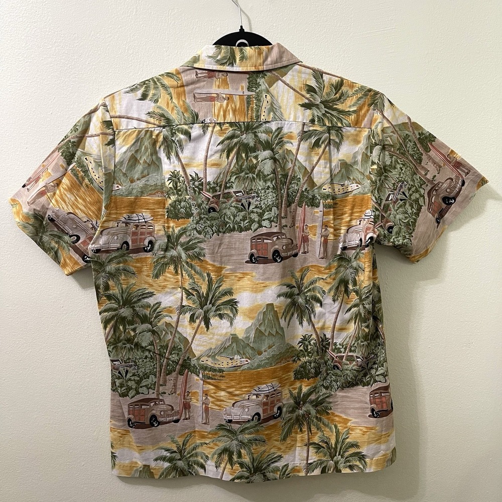 Vintage RJC Hawaii Aloha Shirt Small Tropical Surf Woody Wagon Made USA - Picture 2 of 3